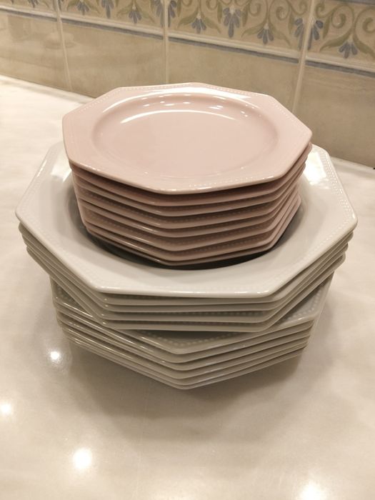 Pratos octogonais antigos Vista Alegre