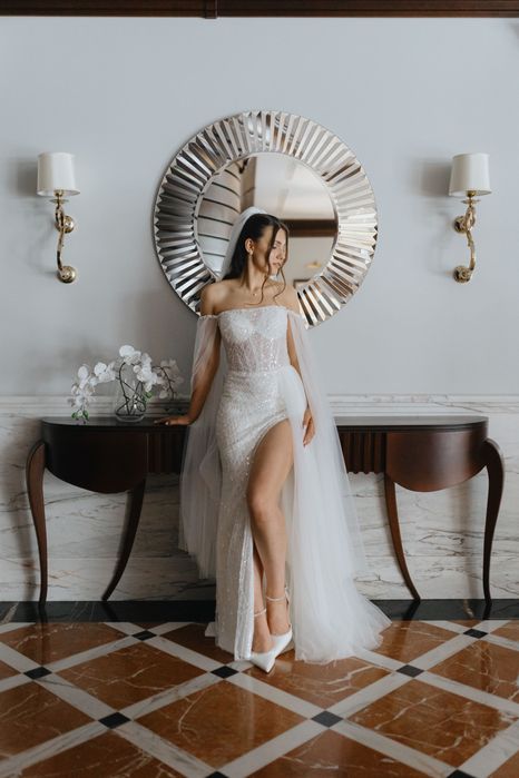 Весільна, Вечірня сукня (в подарунок халатик та чохол для сукні)