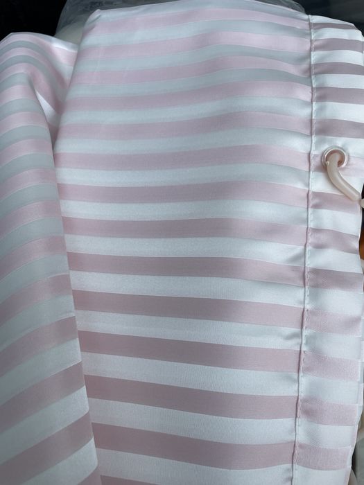 Cortina para Banheira em tons de Rosa e Branco para Casa de Banho