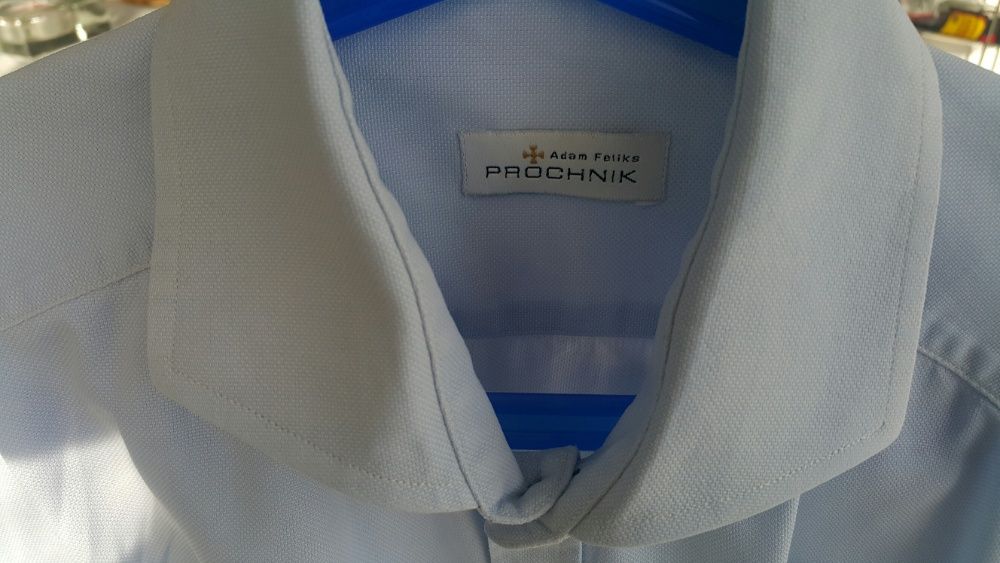 Koszula męska firmy PRÓCHNIK z długim rękawem niebieska 176-182 / 39