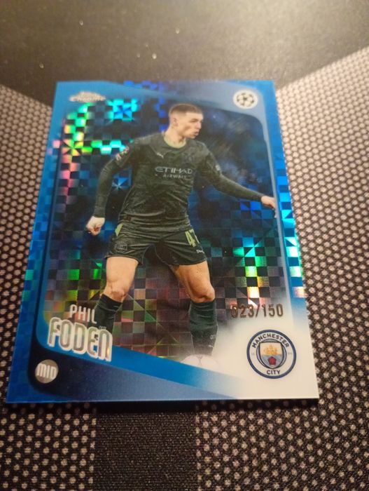Karta kolekcjonerska Toops chrome Phil foden blue 150/