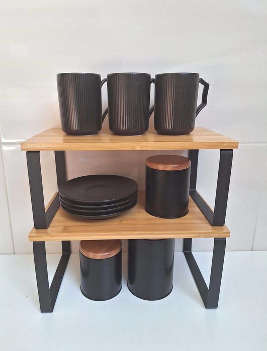 N O W E Półki Loft 4 sztuki bambus kuchenne kuchni łazienki organizer