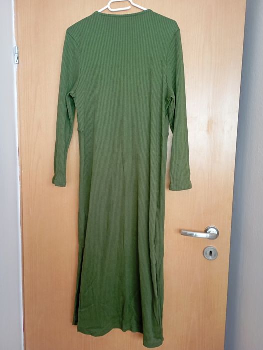 Oliwkowa Sukienka Midi River Island | Rozmiar 44 (UK 18)