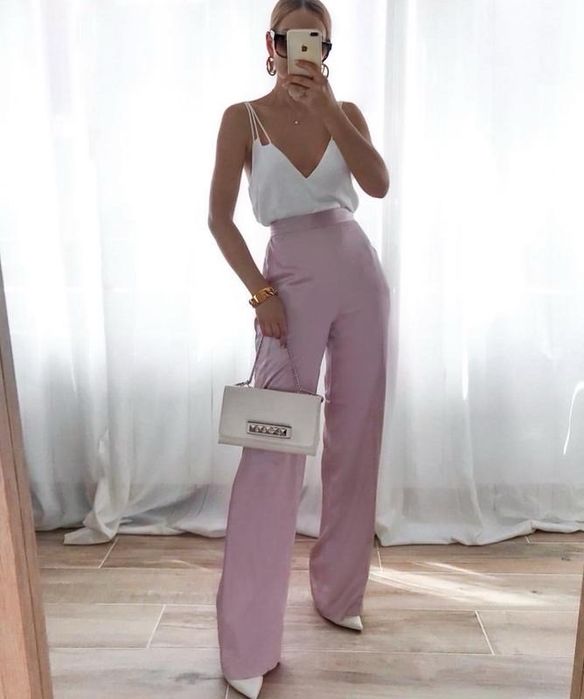 Шовкові штани ZARA