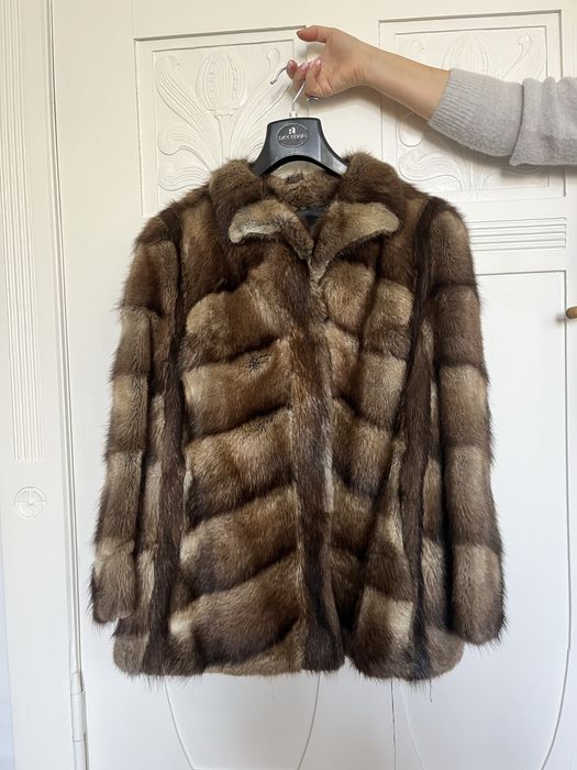 Naturalny plaszcz futrzany