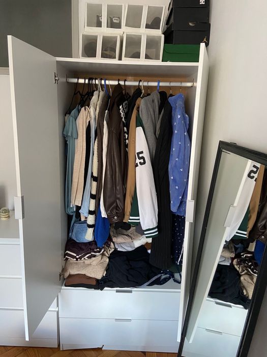 Armario branco essen 2 portas 2 gavetas