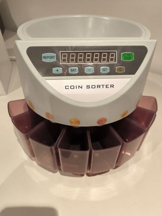 Maquina de contar e separar moedas