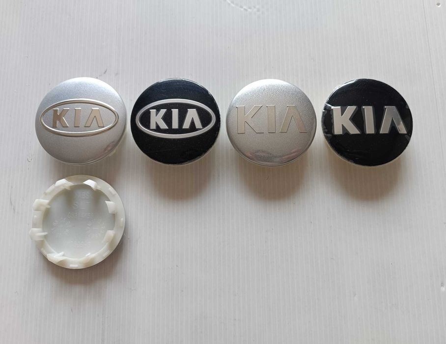 Centros/tampas de jante completos KIA com 56, 58, 60, 65 e 68 mm