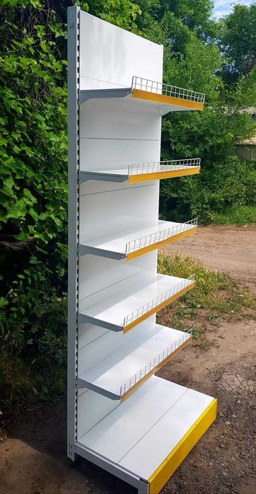 Торговый стеллаж витрина односторонний пристеновой модерн бу