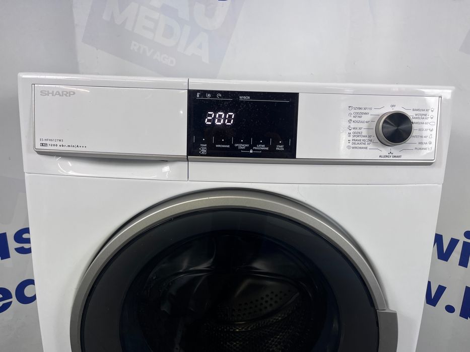 Pralka Sharp Super Stan Slim 6 kg/1200 ob /A+++ /Dostawa/Gwarancja