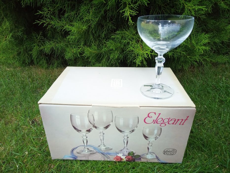 новый набор фужеров Богемского хрусталя