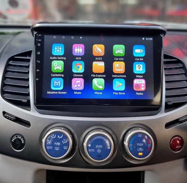 (NOVO) Rádio 2DIN 9" Mitsubishi L200 • [4+64GB] Android L-200 Strakar