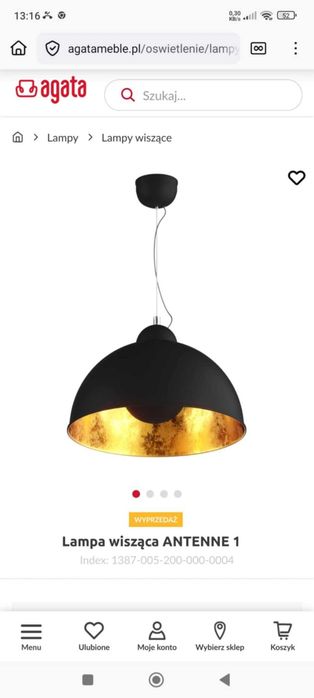 Lampa wiszącą Antenne Agata meble