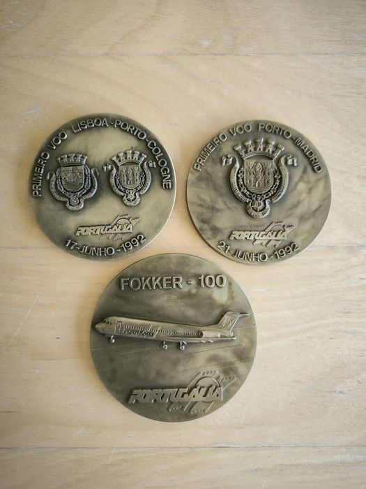Medalhas de Bronze Ramalho Eanes/ Álvaro Cunhal/ Gen. Vasco Gonçalves