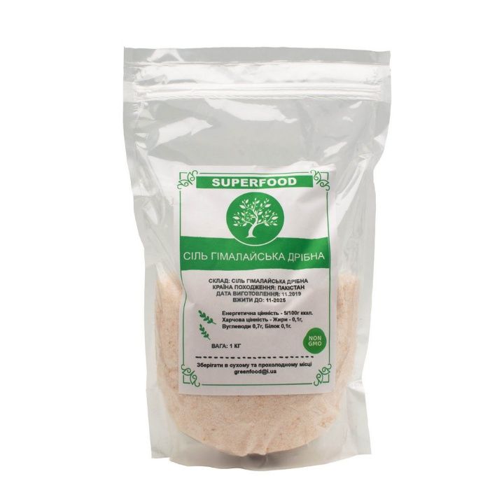 Соль гималайская розовая - Сіль гімалайська розова (дрібна) 1000 грам