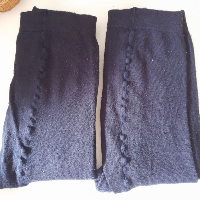 Meias em renda com faixas aderentes + Collans senhora malha fina L/XL