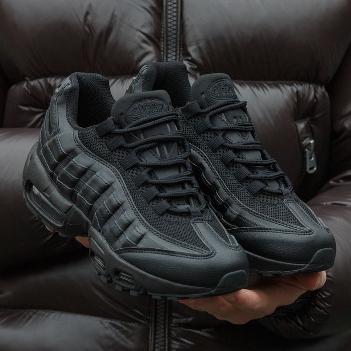 Кросівки Кроссовки Nike Air Max 95 Full Black Чёрный Чорний Кросовки демісезон
