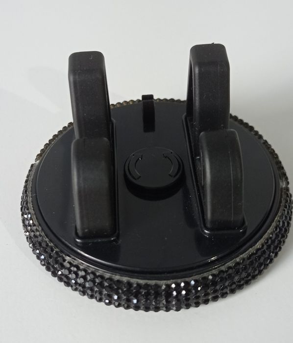 Uchwyt stojący do telefonu czarny z diamencikami do samochodu