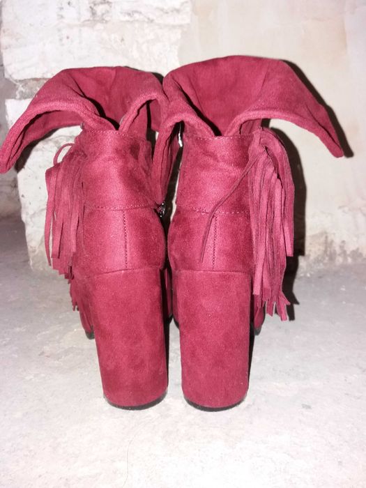 Botki kozaki rozm.38 bordo