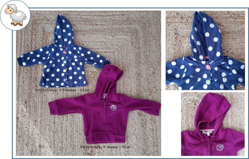 0-6 Meses -Menina Outono/ Inverno - Casacos, boleros e camisolas