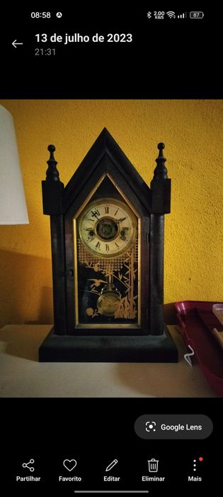 Relógio de capela, estilo gótico - sec XIX