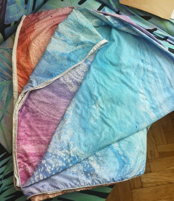 Komplet pościeli pastelowy ombre clouds marmurkowy 180x210