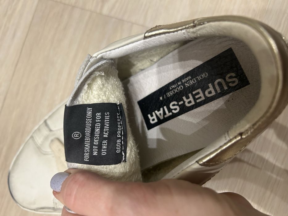 Białe Golden Goose superstar, r. 39