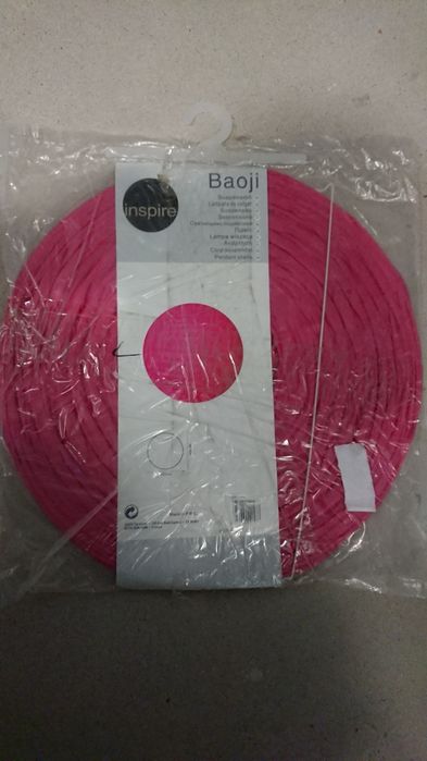 Papierowy klosz różowy