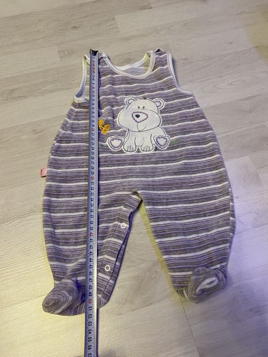 Pajac bez rękawów koala welurowy