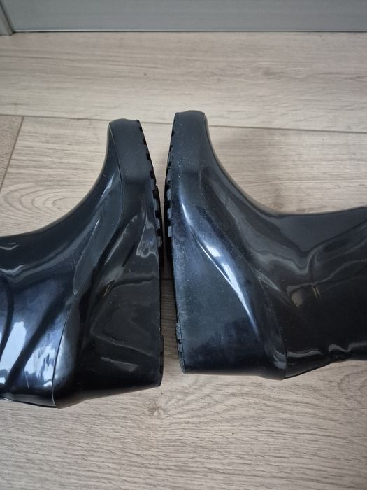 Czarne wysokie kalosze damskie 36 używane