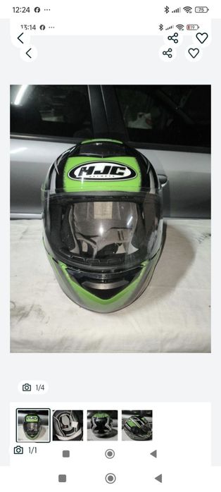 Capacetes integrais HJC Preto M e Verde S