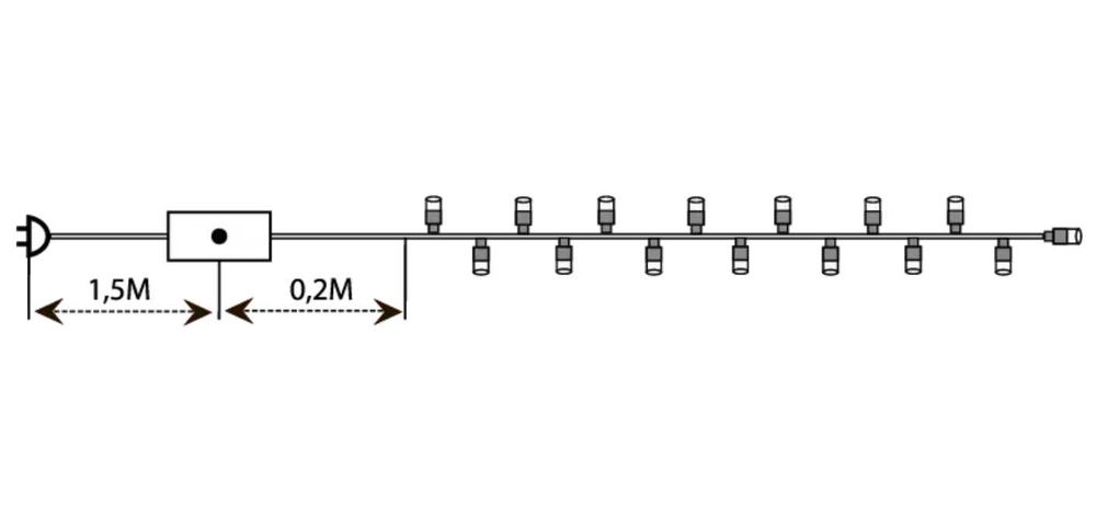 Светодиодная LED гирлянда, 21м, 300 LED