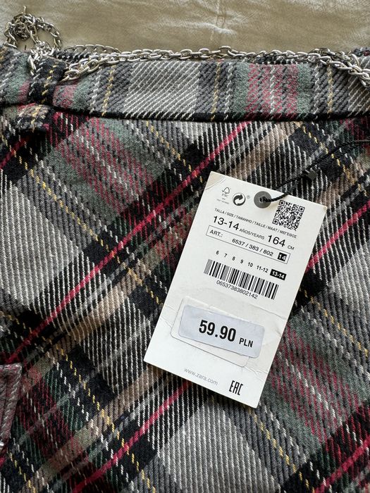 Spódnica zara 164 cm kratka jesień zima