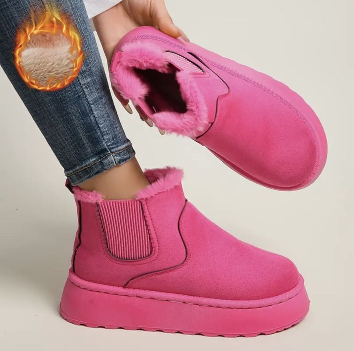 Рожеві зимові чоботи угі р.38-40 розовые зимние ботинки угги