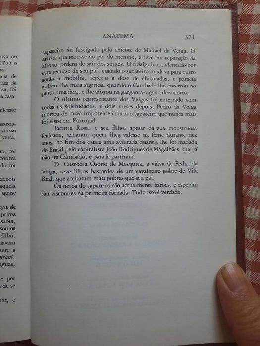 Anátema de Camilo Castelo Branco