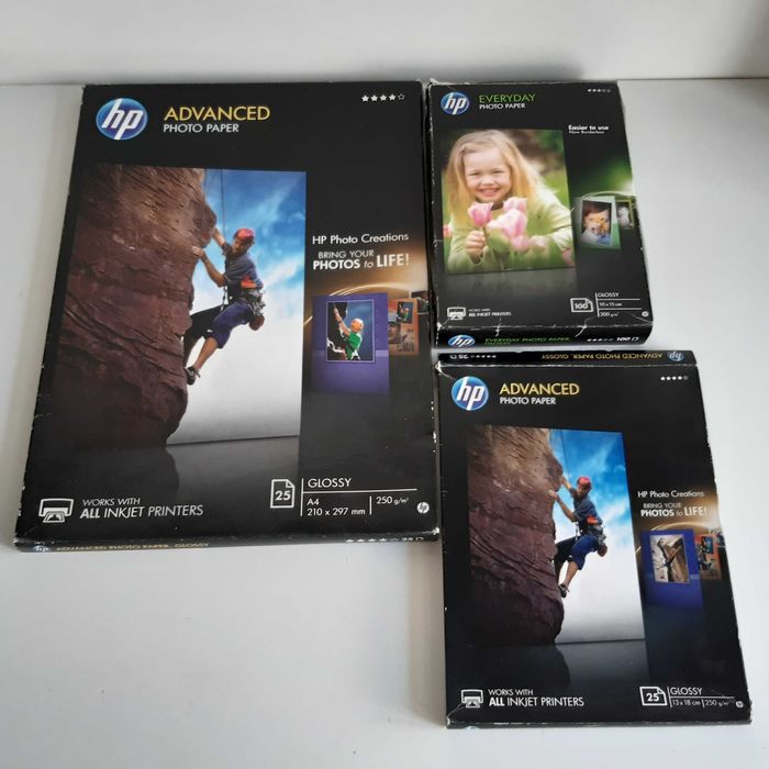 HP Advanced Photo Paper Pack – 250 g/m², Everyday Photo Paper – 200 g/m²64309722664578120