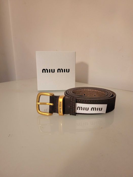 Brązowy zamszowy pasek 115 cm