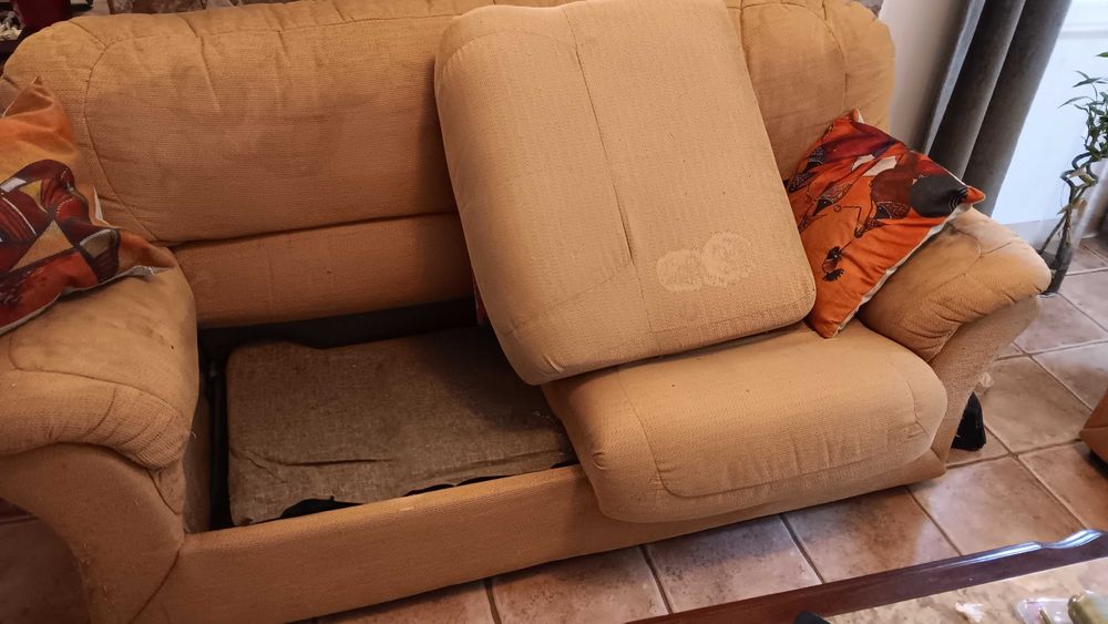 Dou sofa cama de 3 lugares + 2 poltronas