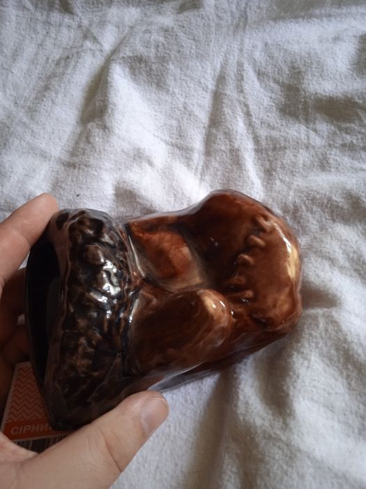 Пепельница Рукавичка обливная керамика СССР