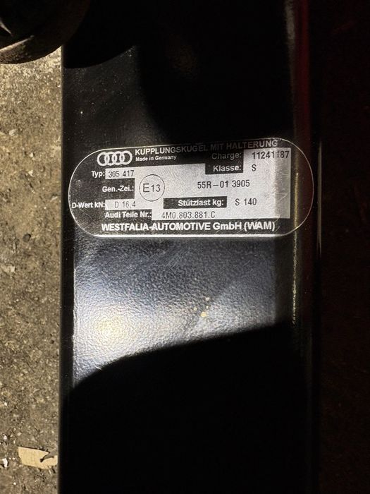 Hak holowniczy elektryczny Audi Q7 ORYGINAŁ komplet