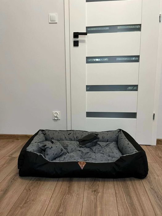 Legowisko dla psa M 100x75 szare wodoodporne – dwie poduszki gratis