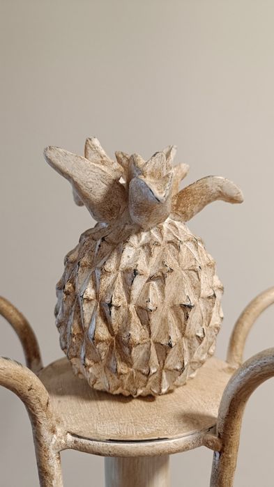 Cabideiro bengaleiro de pé branco vintage