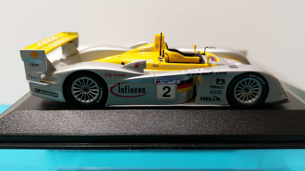 Audi R8 #2: 24h Le Mans 2002 (2º lug geral) - Minichamps à escala 1/43