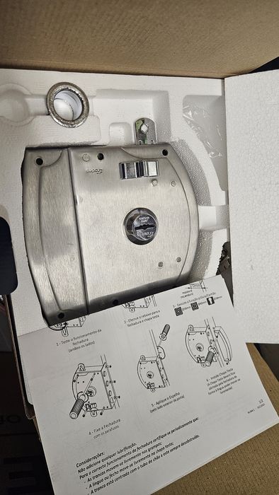 Fechadura RODES alta segurança AÇO INOX 2500 AZ 60x130 na caixa