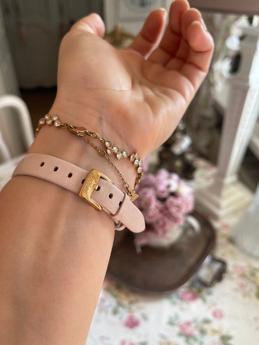 Swarovski zegarek skóra plus brylanciki