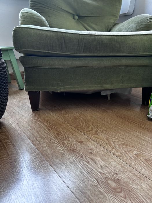 Sofa individual verde veludo