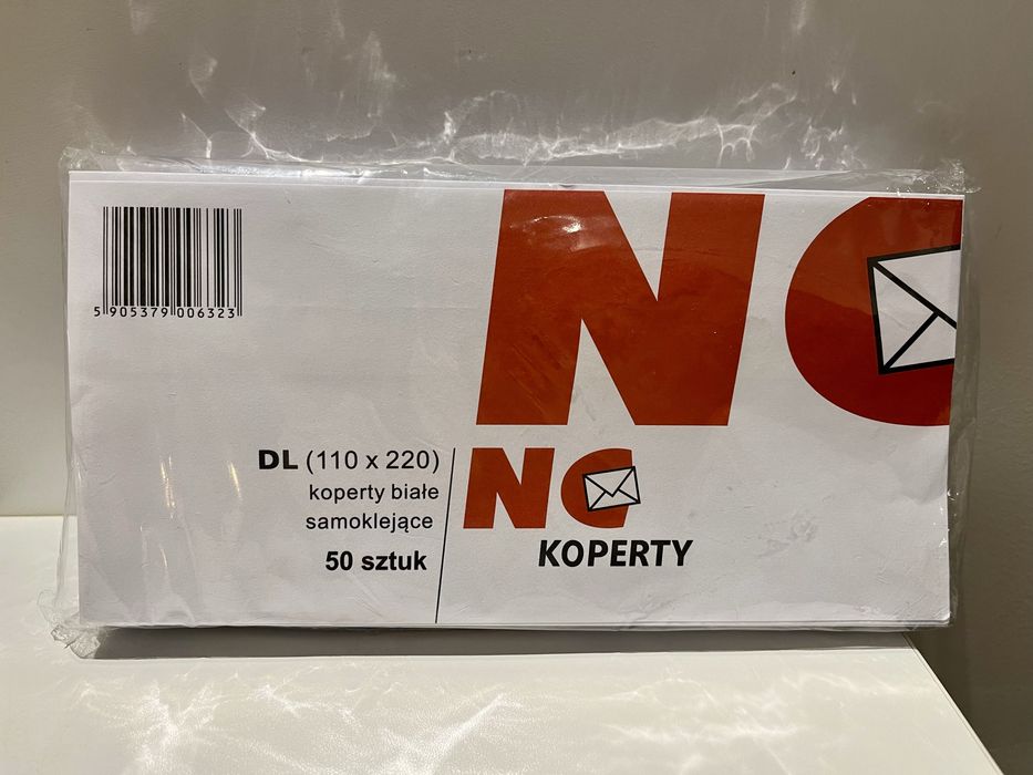 Koperty białe samoklejące 100 szt