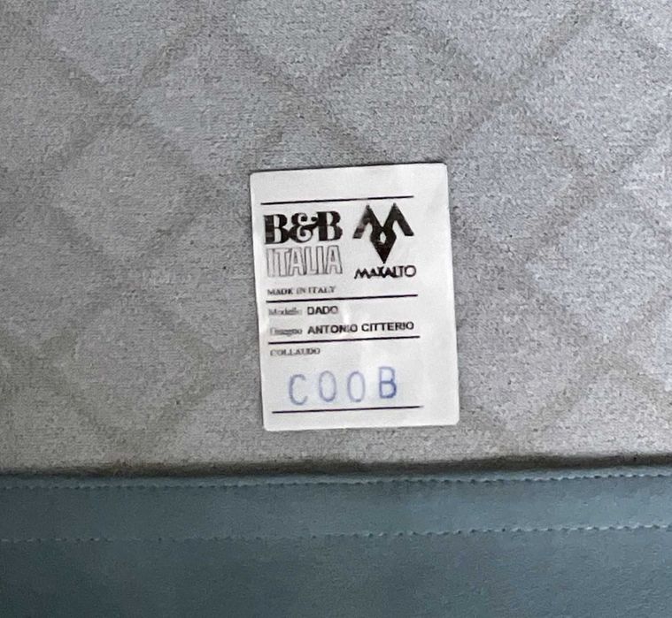 B&B Italia sofa Dado proj. Antonio Citterio skóra zamszowa design