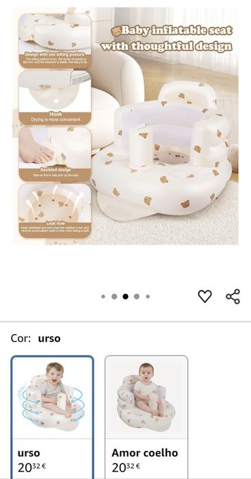 Sofá insuflável para bebé