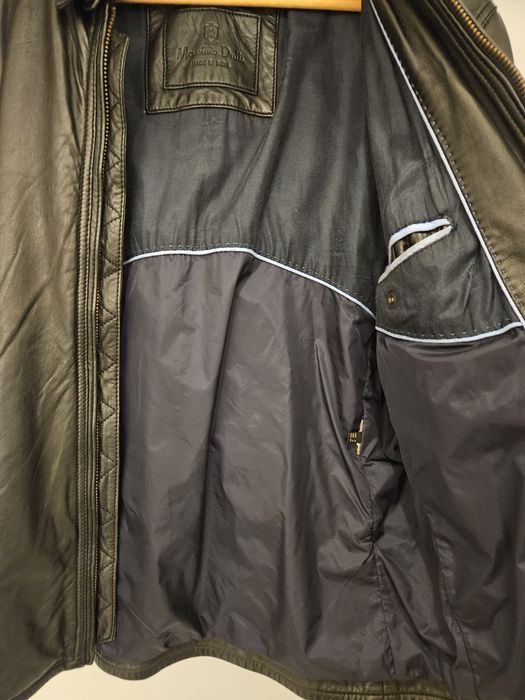 Casaco Cabedal Preto Massimo Dutti